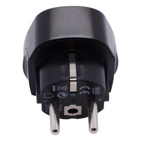 UK to EU Plug Adapter 3250W 13A 250V Black – Safe Travel Power Solution