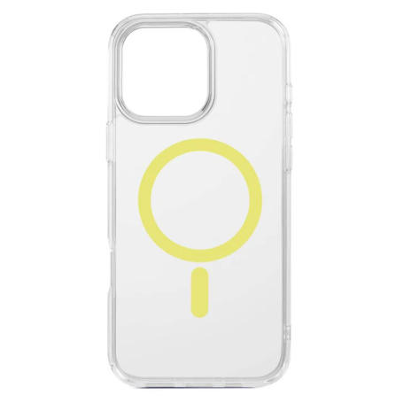 iPhone 15 Clear Protective Case with MagSafe Yellow | Next Mobile