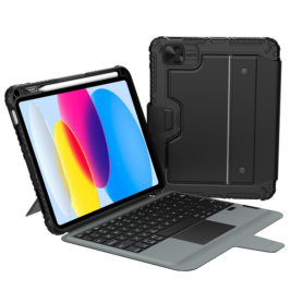 Étui, Protecteur - Housse/Clavier pour iPad - Nillkin Bumper Combo Keyboard Case (Backlit Version) - Noir, prix de gros.