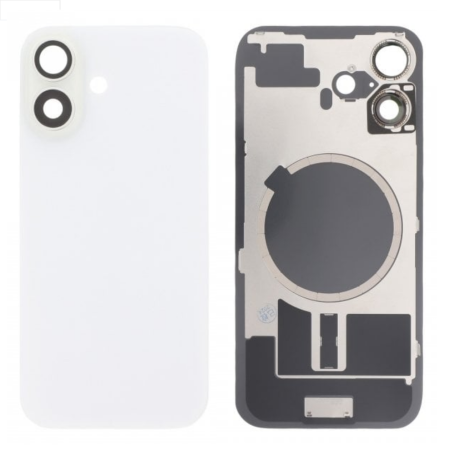 "iPhone 16 White Rear Glass | MagSafe-Ready Cover | No Logo"