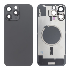 Back Glass, Rear Cover - iPhone 16 Pro Max Titanium Black Back Glass With MagSafe (Large Hole) No Logo, wholesale price