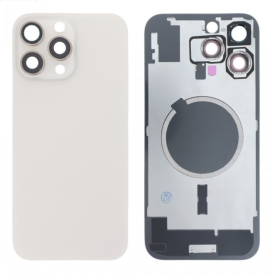 Dos, Coque - Vitre Arrière iPhone 16 Pro Max Titane Sable Avec MagSafe (Grand trou) Sans Logo, prix de gros.