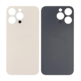 Vitre arrière, Dos - Vitre Arrière iPhone 14 Pro Max Titane Or (Grand trou) Sans Logo, prix de gros.