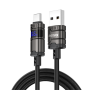 Chargeur Rapide, Connecteur - Câble USB-C - Lightning 66W Alliage de Zinc Horizontal REMAX C01-AC66W - 1.2M - Noir, prix de gros