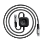Charging Cable, Power Connector - C-C Cable - Lightning 65W Velocity in Braided Aluminum Alloy REMAX C31(C-C) - 1.2M - Black, wh