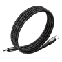Charging Cable, USB Cord - 65W Braided C-C Lightning cable with magnetic storage REMAX CB07(C-C) - 1.2M - Black, wholesale price