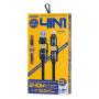 Chargeur Polyvalent, Connectique Multi-usage - Câble 4-en-1 Type-C / Type-C + Lightning en Alliage Zinc Tressé de Charge Rapide 
