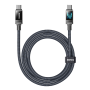 Câble USB, Chargeur - Câble C-L Lightning en Alliage Zinc avec Charge Rapide 30W REMAX Lumières de Défilement CB09(C-L) - 1.2M -