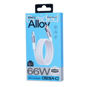 USB-C Cable, Fast Charger - copy of REMAX Velocity CB23 (C-C) 66W USB-A to Type-C Braided Aluminum Alloy Cable with Fast Chargin