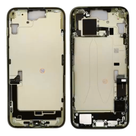 Back Glass, Rear Cover - Back Cover Housing iPhone 15 Plus without Back Glass Yellow without Battery eSIM US (Original Dismantle