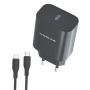 Chargeur USB-C, Adaptateur Secteur - Chargeur Rapide USB-C 25W + Câble USB-C/USB-C XSSIVE XSS-AC66NB CC, prix de gros.