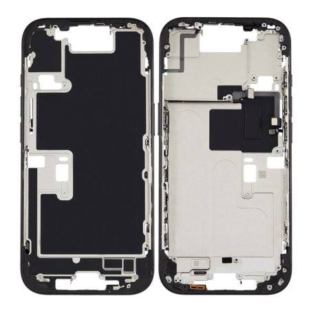 Châssis, Cadre - Châssis iPhone 16 Pro sans Vitre Arrière sans Batterie Titane Noir (Original Demonté) Grade B, prix de gros.