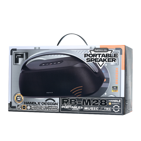 Enceinte Bluetooth, Haut-parleur - Enceinte portable sans fil REMAX Lighting RB-M28 - Noir, prix de gros.