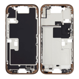 Replacement Frame - iPhone 16 Pro Max Back Frame without Rear Glass without Battery Titanium Sand eSIM US (Original Disassembled