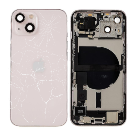 Back Cover - Empty Frame iPhone 13 mini Pink - (Original Disassembled) Broken Rear Glass, wholesale price