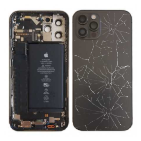 Replacement Parts - iPhone 12 Pro Max Graphite Complete Chassis - Charging Connector + Battery (Original Disassembled) - Broken,