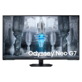Display, Screen - Gaming Monitor Samsung Odyssey Neo G7 LS43CG700NUXEN 43 UHD - 3840 x 2160 / 144 Hz - Black - Used with Charger
