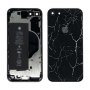 Back Cover, Rear Housing - iPhone 8 Black Complete Chassis - without Charging Connector + Battery (Original Disassembled) - Brok