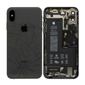 Chassis Complet iPhone XS Max Noir - Connecteur de Charge + Batterie (Origine Demonté) - Cassé