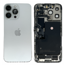 Smartphone Parts - Full Frame iPhone 14 Pro Max White - Charging Connector Battery (Original Disassembled) - Broken, wholesale p