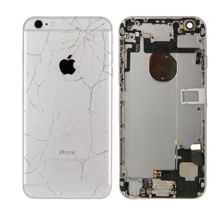 Replacement Parts - iPhone 6 Plus Silver Complete Chassis - Charging Connector without Battery (Original Disassembled) - Broken,