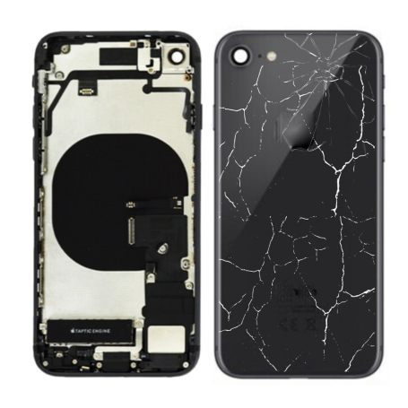 Replacement Parts - iPhone 8 Black Complete Chassis - Charging Connector without Battery (Original Disassembled) - Broken, whole