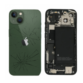 Back Cover - copy of Back Cover Housing iPhone 13 Green - Charging Connector + Battery (Original Disassembled) - Broken, wholesa