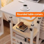 Table d'appoint, Meuble de nuit - Table de chevet mobile et réglable en hauteur 3 Niveaux 80×40×60-85 cm - Marron, prix de gros.