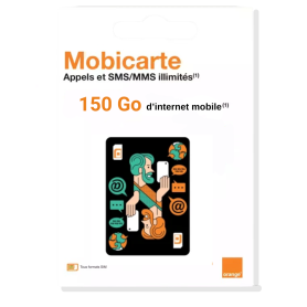 SIM Card, Prepaid Plan - Orange Mobicarte unlimited prepaid SIM card + 150 GB of Internet without commitment, wholesale price