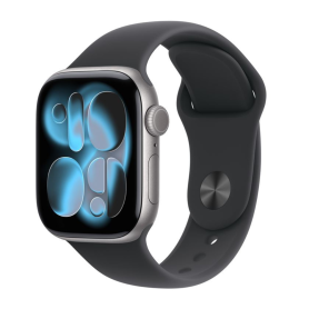 Wearable Tech, Fitness Tracker - Apple Watch Series 11 GPS Smartwatch 42mm Space Gray Aluminum with M/L Sport Band - New, wholes