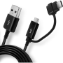 Cables, Chargers - Combo Micro-USB & Type-C 2-in-1 Cable / Samsung EP-DG950DBE USB - 1.2M - Black (Bulk), wholesale price