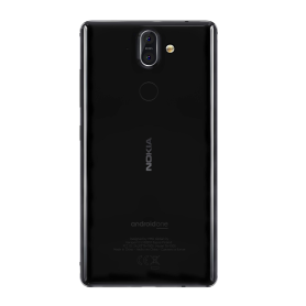 Vitre arrière, Dos - Vitre Arrière Nokia 8 Noir (Original Démonté) - Grade A, prix de gros.