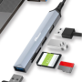 Concentrateur USB, Hub Type-C - Adaptateur Multifonction 5-en-1 USB & Type-C Combo vers SD / TF / USB - FASR AD8, prix de gros.