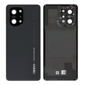 Dos, Vitre arrière - Vitre Arrière Oppo Find X5 Sans Contour lentille Noir (Original Démonté) - Grade A, prix de gros.