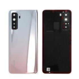 Dos, Coque, Panneau - Vitre arrière Huawei P40 Lite 5G Argent Sans Contour Lantille (Original Démonté) - Grade A, prix de gros.