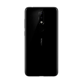 Dos, Vitre arrière - Vitre Arrière Nokia 5.1 Plus Noir (Original Démonté) - Grade A, prix de gros.