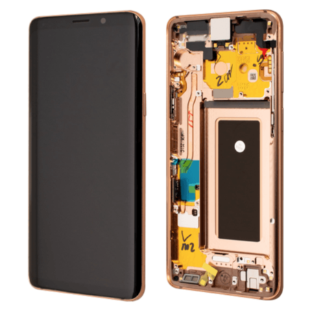 Screen, Display - Samsung Galaxy S9 (G960F) Orange Screen + Frame (Original Refurbished), wholesale price