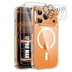 Clear Case with MagSafe and Camera Protection for iPhone X - iPhone 17 Coque transparente avec MagSafe pour iPhone 12 / mini Pro Max