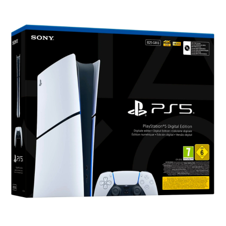 Sony PlayStation 5 Console - PS5 Digital Edition - 825GB SSD - 4K/8K - HDR