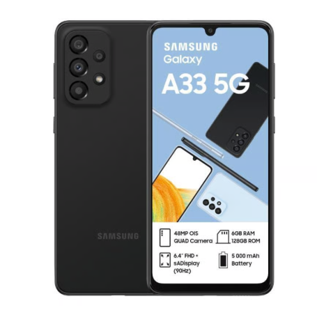 Smartphone, Téléphone - Samsung Galaxy A33 5G 128 Go Noir - Grade AB, prix de gros.