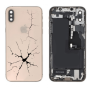 Back Cover, Rear Housing - Complete iPhone XS Max Gold Chassis - Charging Port Without Battery (Original, Removed) - Broken, who