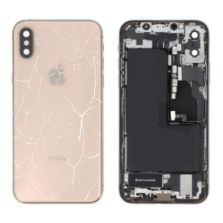 Pièces détachées iPhone - Châssis Complet iPhone XS Or - Connecteur de Charge + Sans Batterie (Origine Demonté) - Cassé, prix de