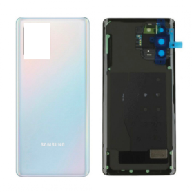 Dos, Vitre arrière - Vitre arrière Samsung Galaxy S10 Lite Blanc Sans Contour Lentille (Original Démonté) - Grade A, prix de gro