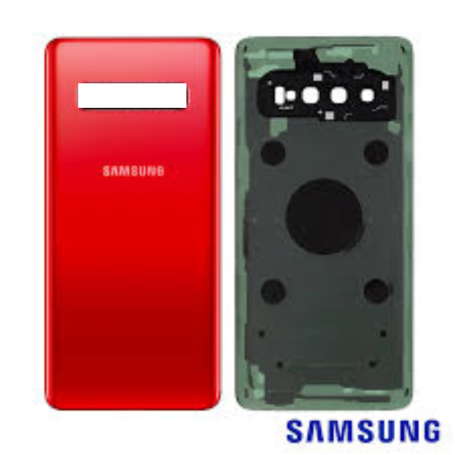 Dos, Couverture - Vitre arrière Samsung Galaxy S10E (G970F) Rouge Sans Contour Lentille (Original Démontée) - Grade A, prix de g