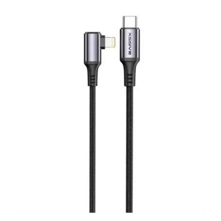 Charging Cable, Sync Cable - Braided Cable 30W USB-C / Lightning 1m XSSIVE XSS-BR1MCL 90°, wholesale price