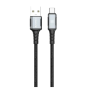 Charging Cable, Connector - Braided USB-A/USB-C 18W 1M Cable XSSIVE XSS-BR-AC-B 1M - Black, wholesale price