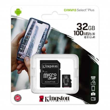 Kingston Canvas Select Plus 32GB Memory Card - Micro SDHC + SD Adapter (Origin)