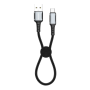 Cable, Cord - Braided USB-A / USB-C 18W 30CM Cable XSSIVE XSS-BR-AC-B 30CM - Black, wholesale price
