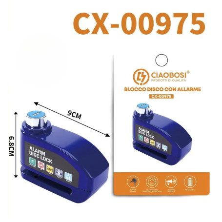 Security Lock, Anti-Theft Device - Disc lock with 110 dB alarm CX-00975, wholesale price