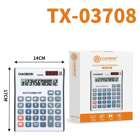 Calculator, Desktop - Electronic calculator 12-digit CIAOBOSI TX-03708, wholesale price